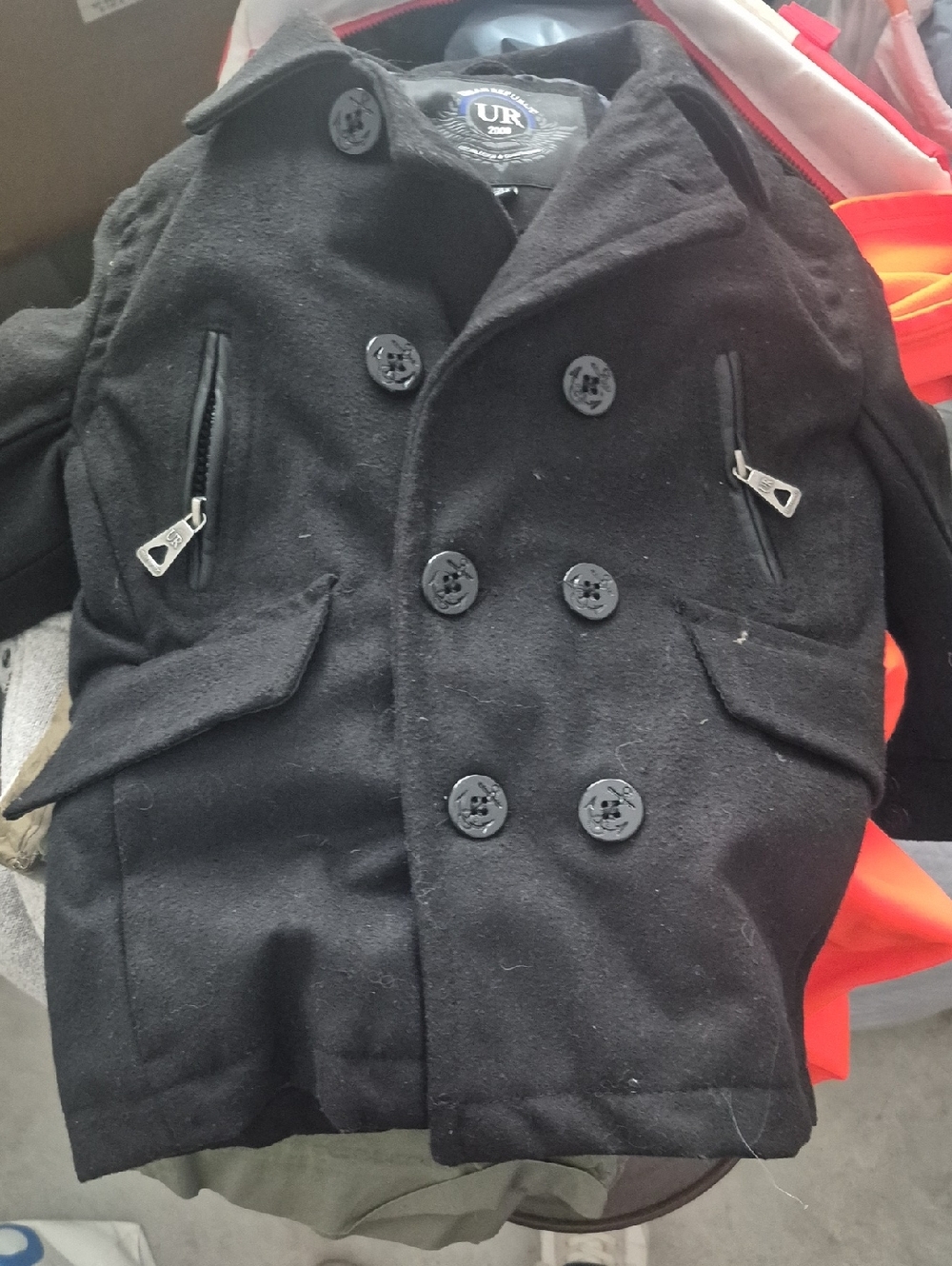 Urban Republic Black Kids Pea Coat